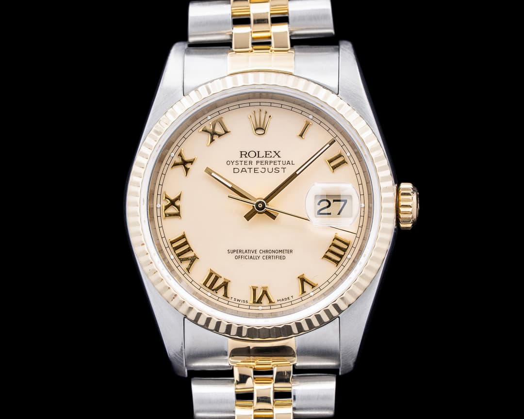 Image of Rolex 16233 Datejust 18K Yellow Gold / SS Ivory Dial Circa. 2002