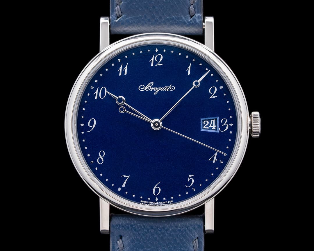 Breguet 5177BB Classique Automatic 18K White Gold Blue Enamel Dial