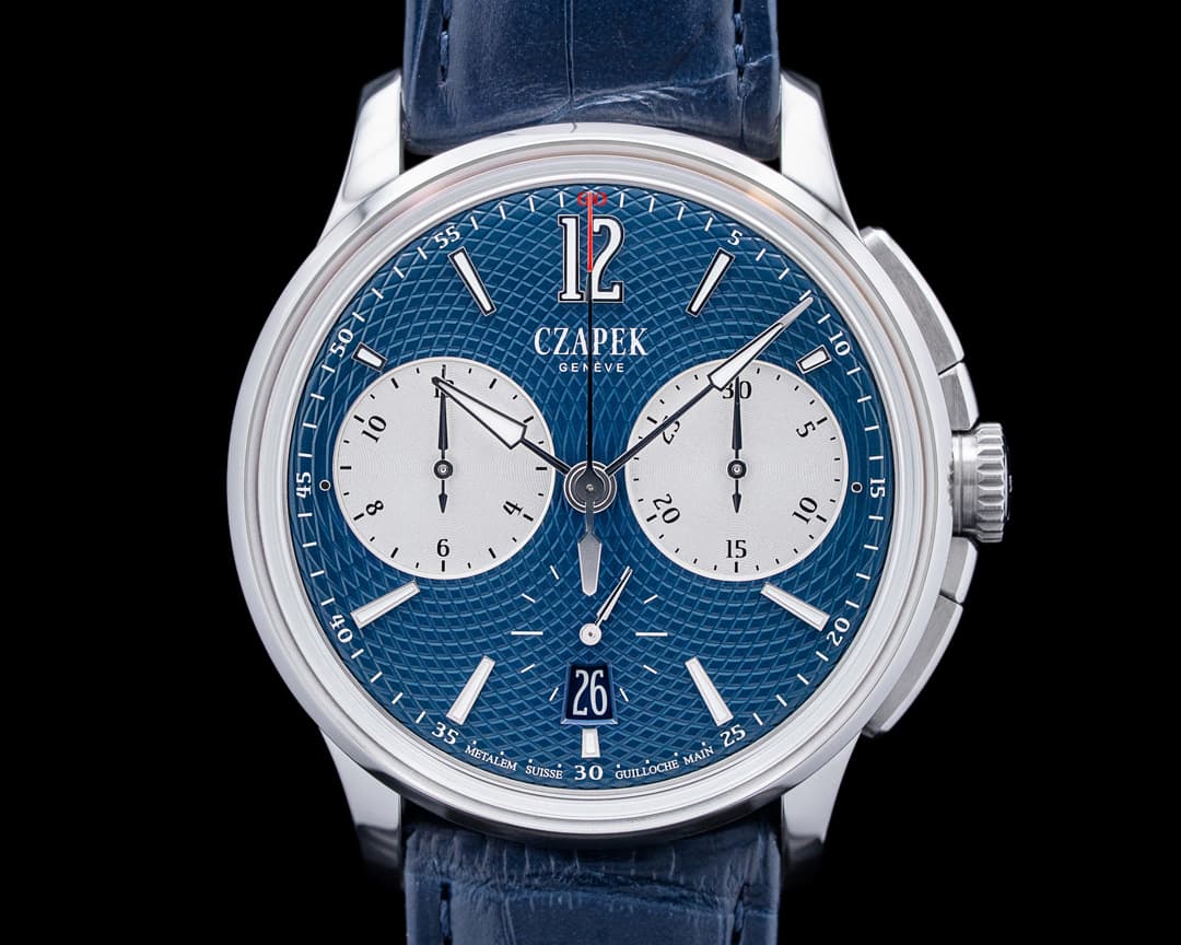 Czapek & Cie Faubourg de Cracovie Blue Panda Chronograph SS Blue Dial LIMITED