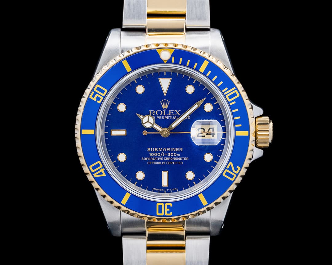 Rolex 16613 Submariner SS / 18K Yellow Gold Blue Dial