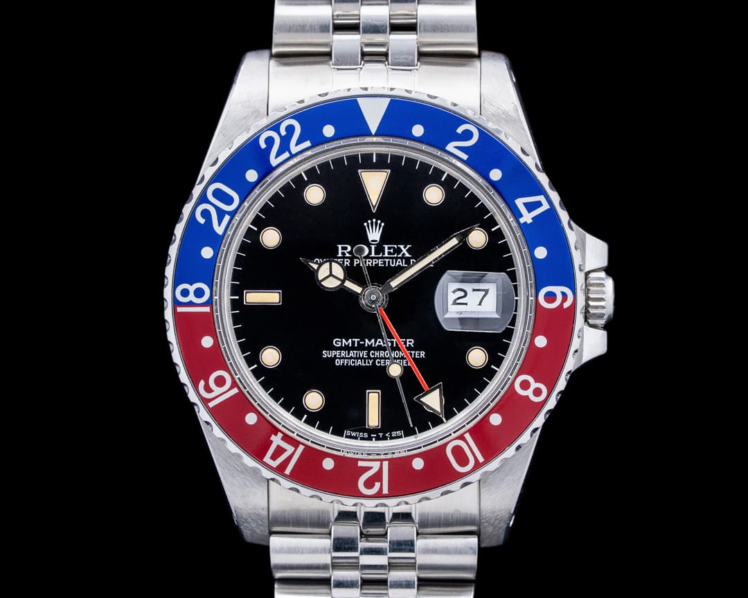 Rolex 16750 GMT-Master SS Black Dial Circa. 1988