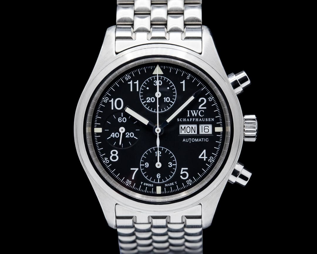 IWC IW3706 Pilot Chronograph 39mm SS Black Dial