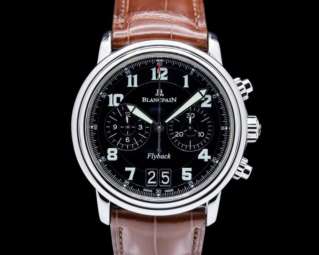 Blancpain 2885F-1130-71 Leman Flyback Chronograph SS Black Dial