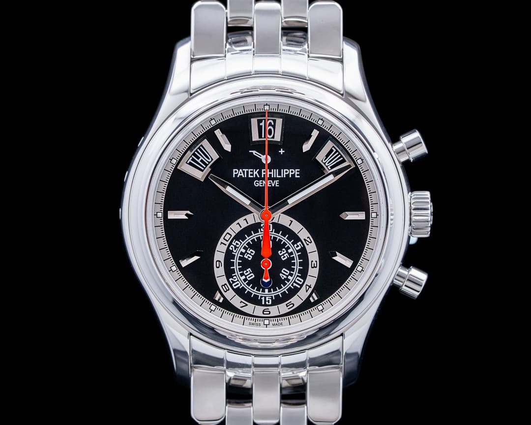 Image of Patek Philippe 5960 Annual Calendar Chronograph SS Black Dial