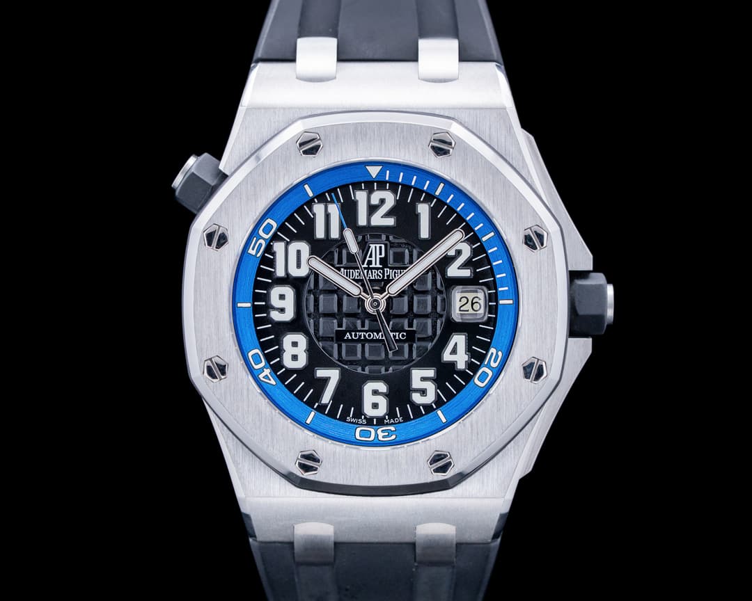Image of Audemars Piguet 15701ST Royal Oak Offshore Scuba SS Black Dial