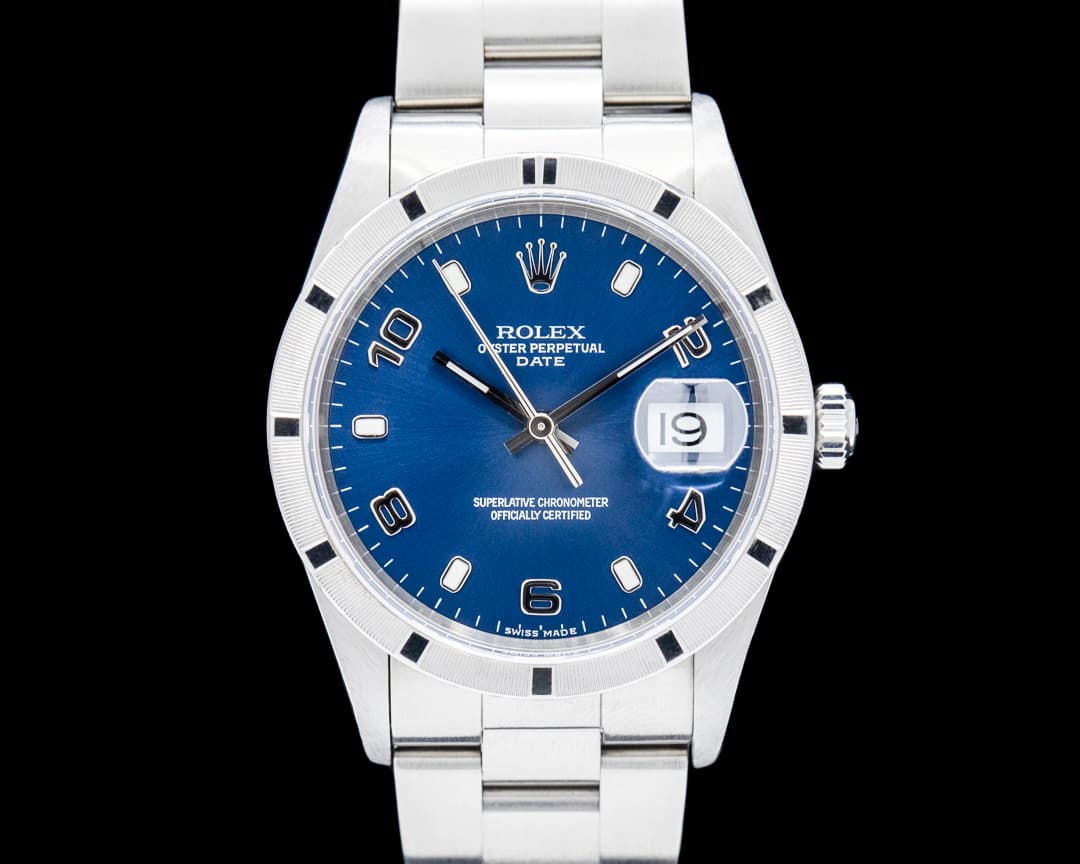 Rolex 15210 Oyster Perpetual Date SS Blue Dial