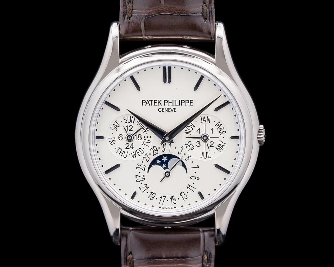 Patek Philippe 5140G Perpetual Calendar Ultra Thin 18K White Gold Silver Dial