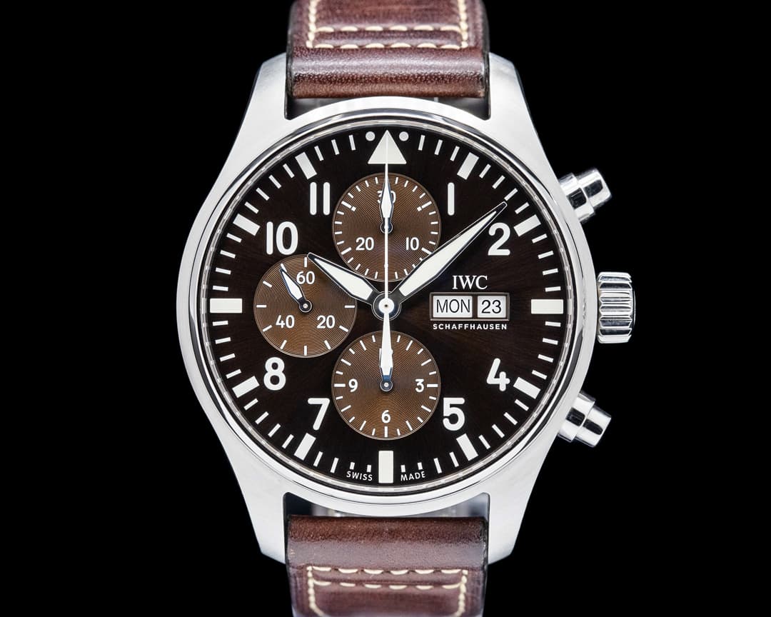 IWC Pilot's Watch Chronograph "Antoine de Saint Exupery" SS Brown Dial