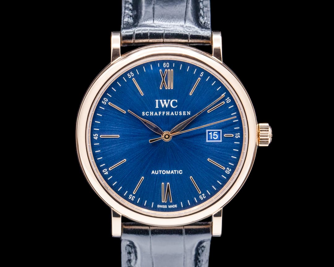 IWC IW356522 Portofino 18K Rose Gold Blue Dial