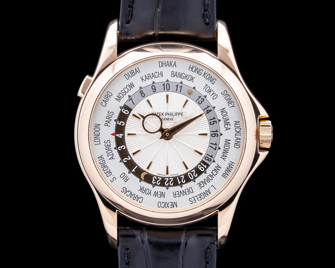 Patek Philippe 5130R World Time 18K Rose Gold Silver Dial