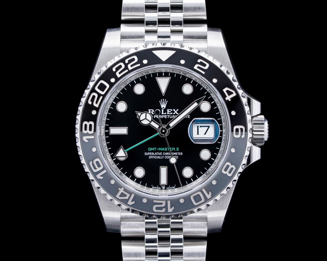 Rolex 126710GRNR GMT-Master II "Bruce Wayne" SS Black Dial