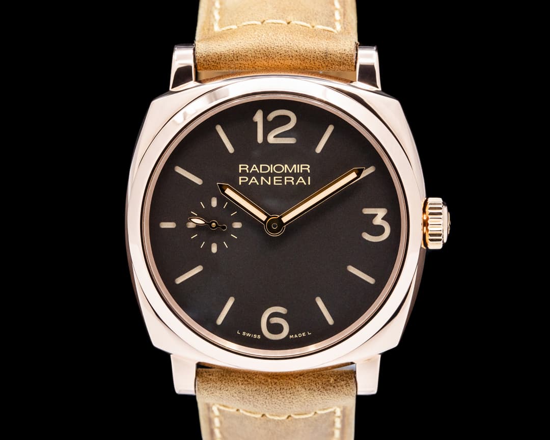 Image of Panerai PAM00513 Radiomir 1940 "Oro Rosso" 18K Rose Gold Black Dial