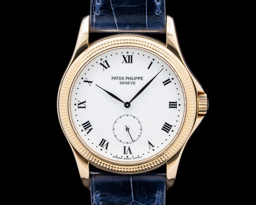 Patek Philippe 5115J Calatrava 18K Yellow Gold White Enamel Dial