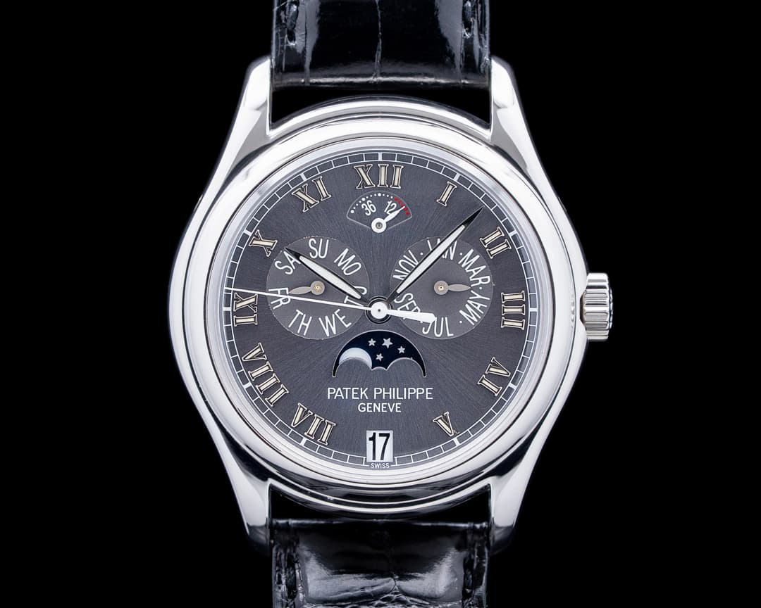 Image of Patek Philippe 5056P Annual Calendar Moon Phase Platinum Gray Dial