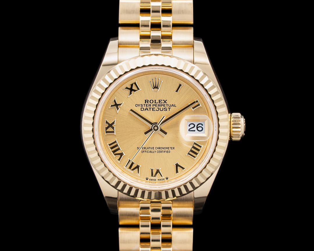 Rolex 279178 Datejust 28 18K Yellow Gold Champagne Dial