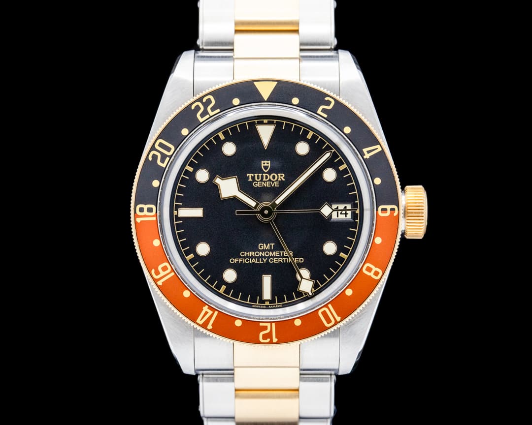Tudor 79833MN Black Bay GMT S&G 18K YG / SS Black Dial