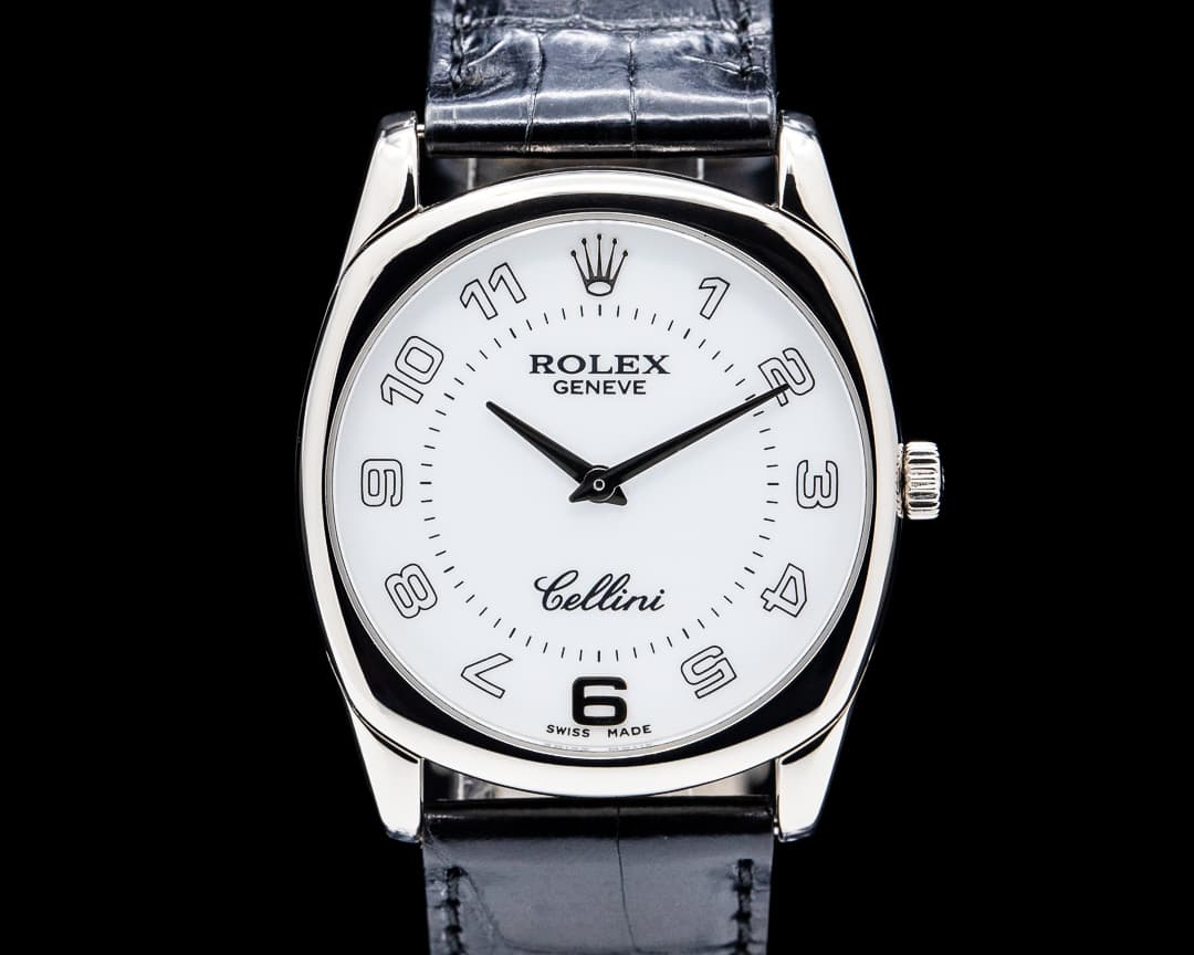 Image of Rolex 4233 Cellini Danaos 18K White Gold White Dial Circa. 2000