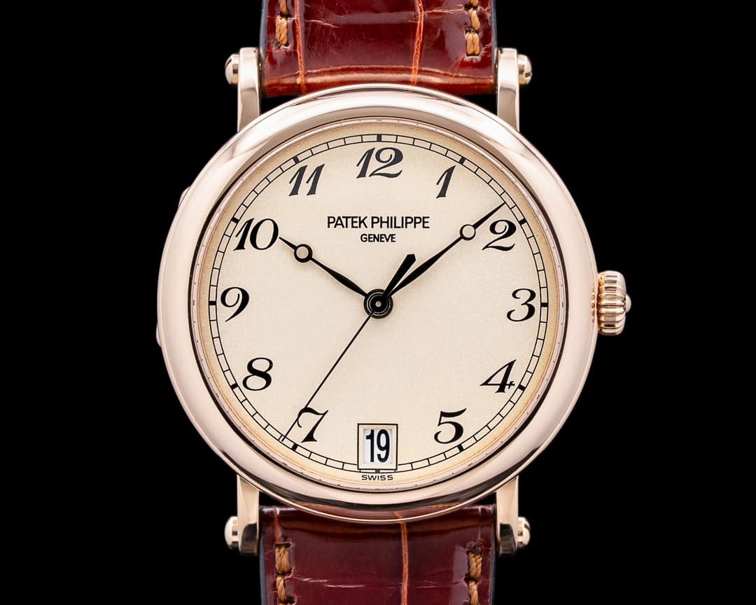 Patek Philippe 5053R Calatrava Officer's Case 18K Rose Gold Champagne Dial
