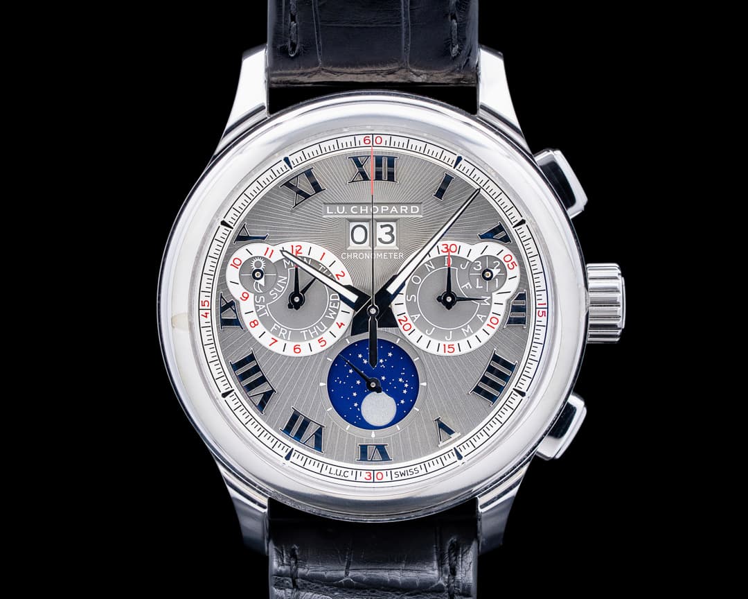 Chopard 161973-1001 LUC Perpetual Chrono 18K White Gold Gray Dial LIMITED UNWORN