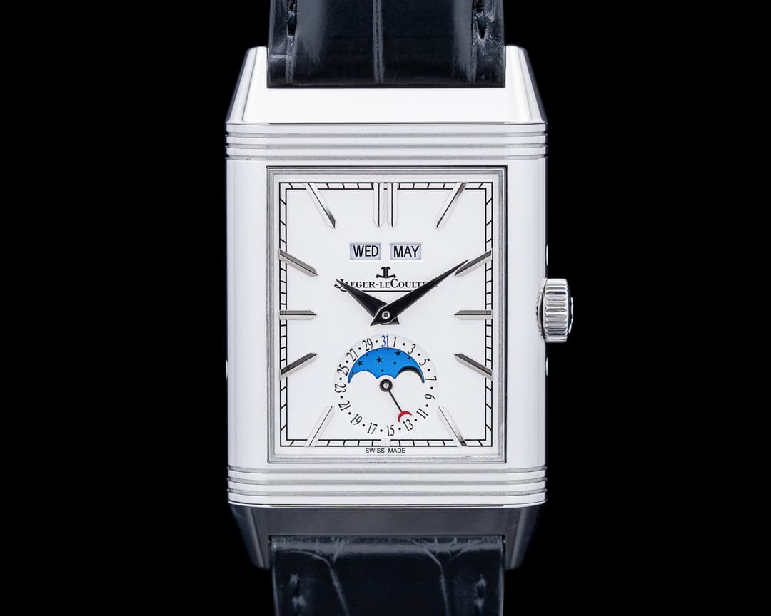 Jaeger LeCoultre Q3918420 Reverso Tribute Duoface Calendar SS Silver Dial