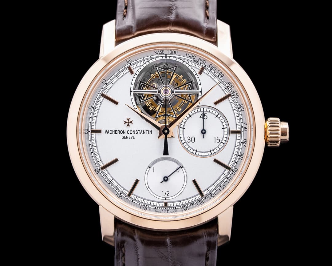 Vacheron Constantin 5100T Traditionnelle Tourbillon Chronograph 18K Pink Gold Silver Dial