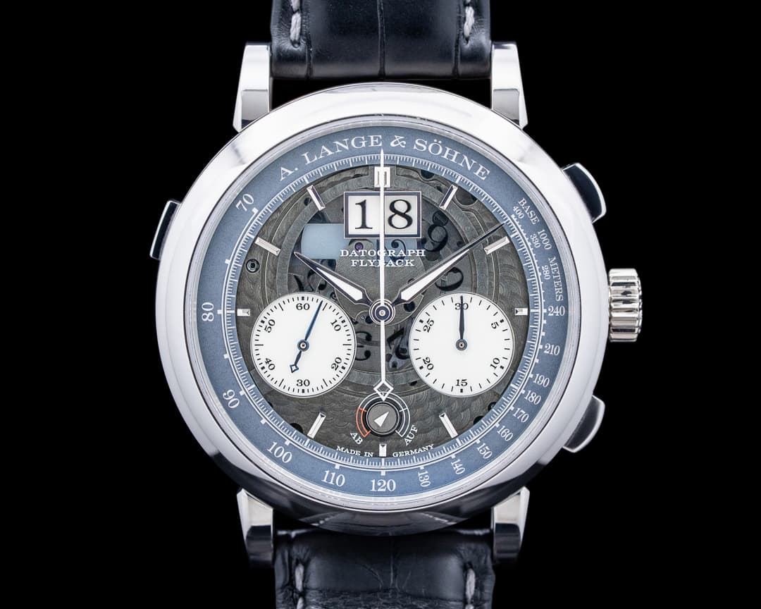 A. Lange and Sohne 405.034 Datograph Up/Down Lumen Platinum Black Dial LIMITED RARE