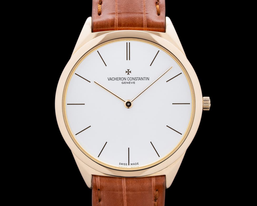 Image of Vacheron Constantin 33155 Historiques Ultra-Fine 1955 18K Rose Gold Silver Dial