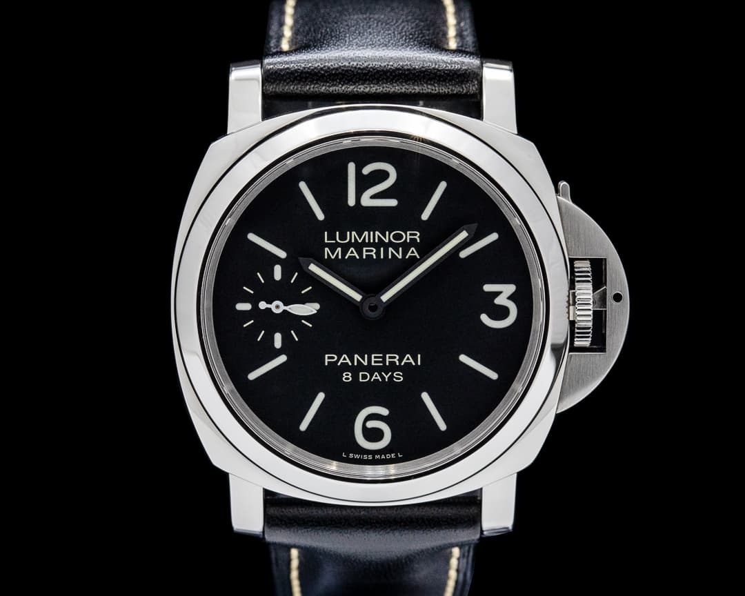 Image of Panerai PAM00510 Luminor Marina 8 Days SS Black Dial