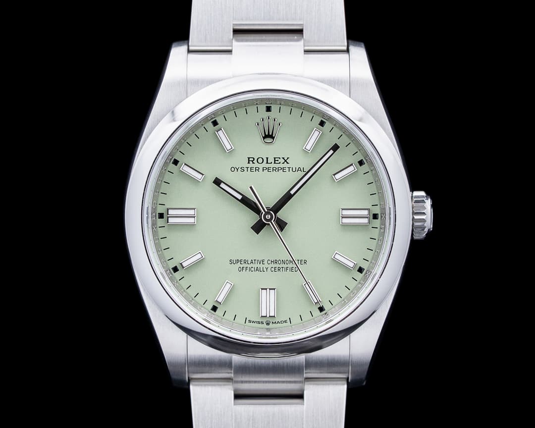 Rolex 126000 Oyster Perpetual SS Pistachio Green Dial 2025
