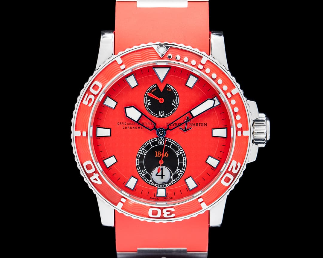 Ulysse Nardin 263-33 Maxi Marine Diver SS Red Dial