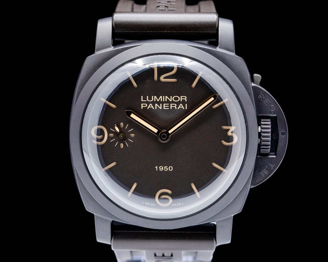 Image of Panerai PAM00375 Luminor Composite 1950 3 Days Brown Dial LIMITED