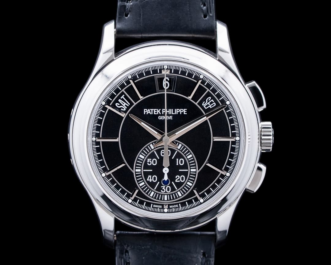 Patek Philippe 5905P-010 Annual Calendar Chronograph Platinum Black Dial