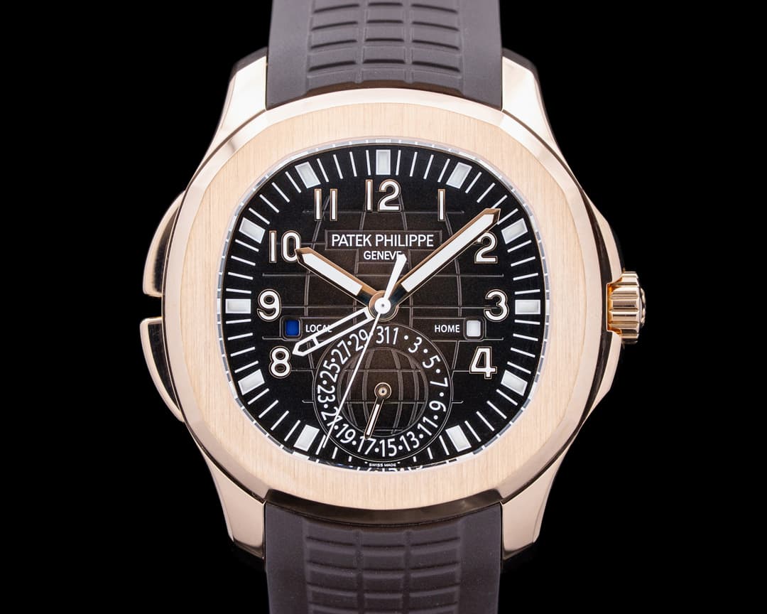 Patek Philippe 5164R Aquanaut Travel Time 18K Rose Gold Brown Dial