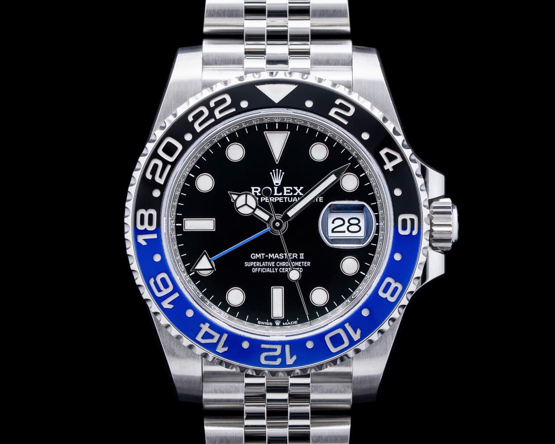 Rolex 126710BLNR GMT-Master II "Batgirl" Jubilee SS Black Dial