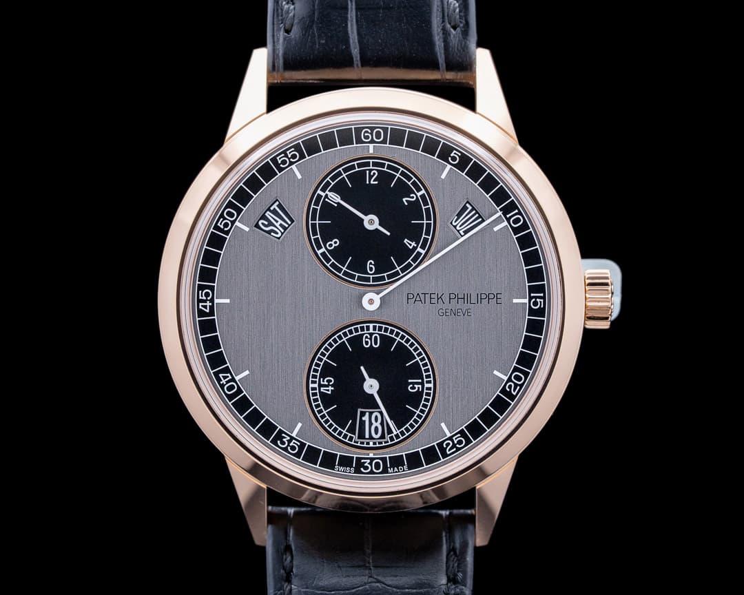 Patek Philippe 5235 Regulator Annual Calendar 18K Rose Gold Gray Dial