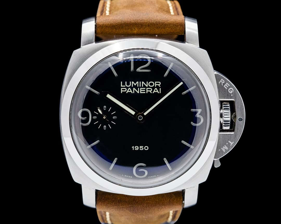 Panerai PAM00127 Luminor 1950 "Fiddy" 47MM SS Black Dial LIMITED