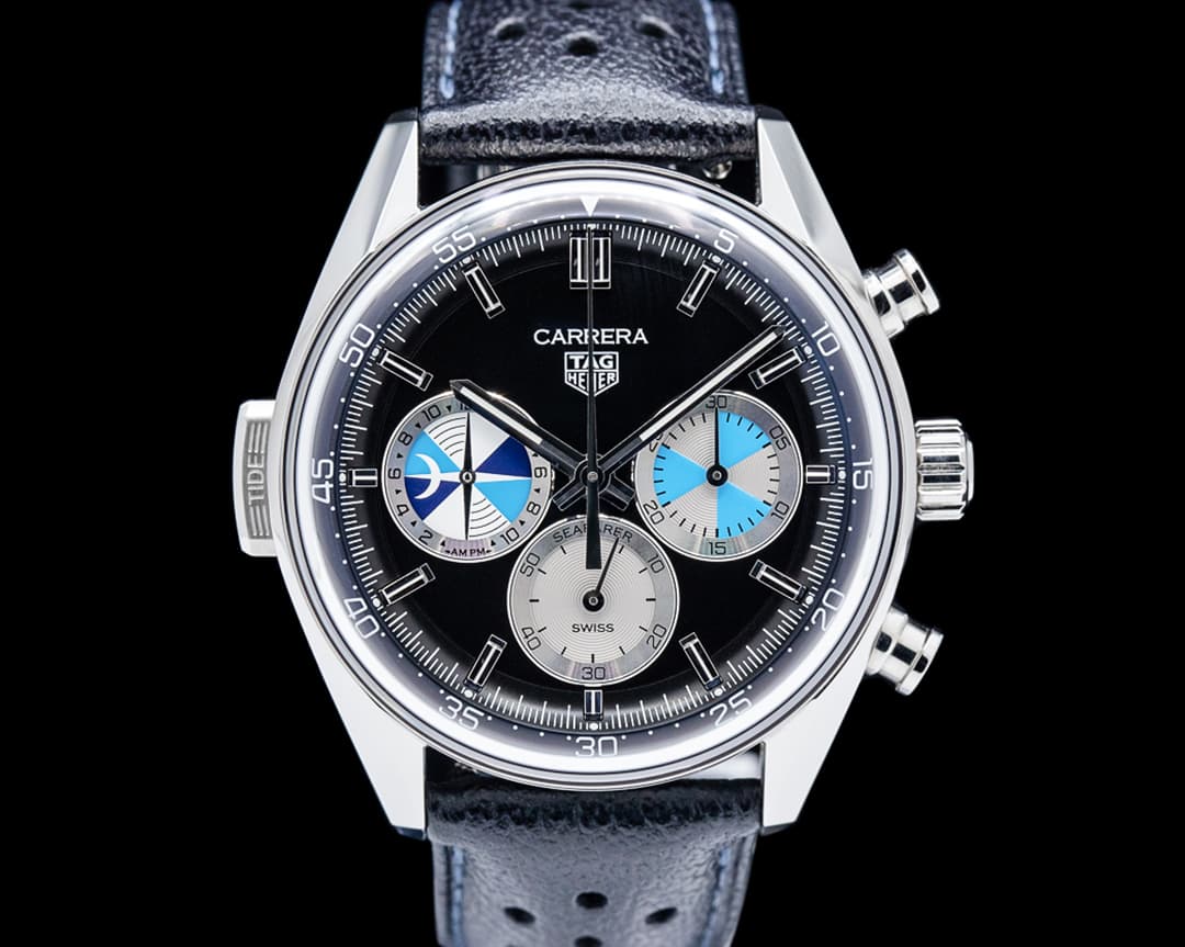 TAG Heuer Carrera Chronograph Seafarer x Hodinkee SS Black Dial LIMITED