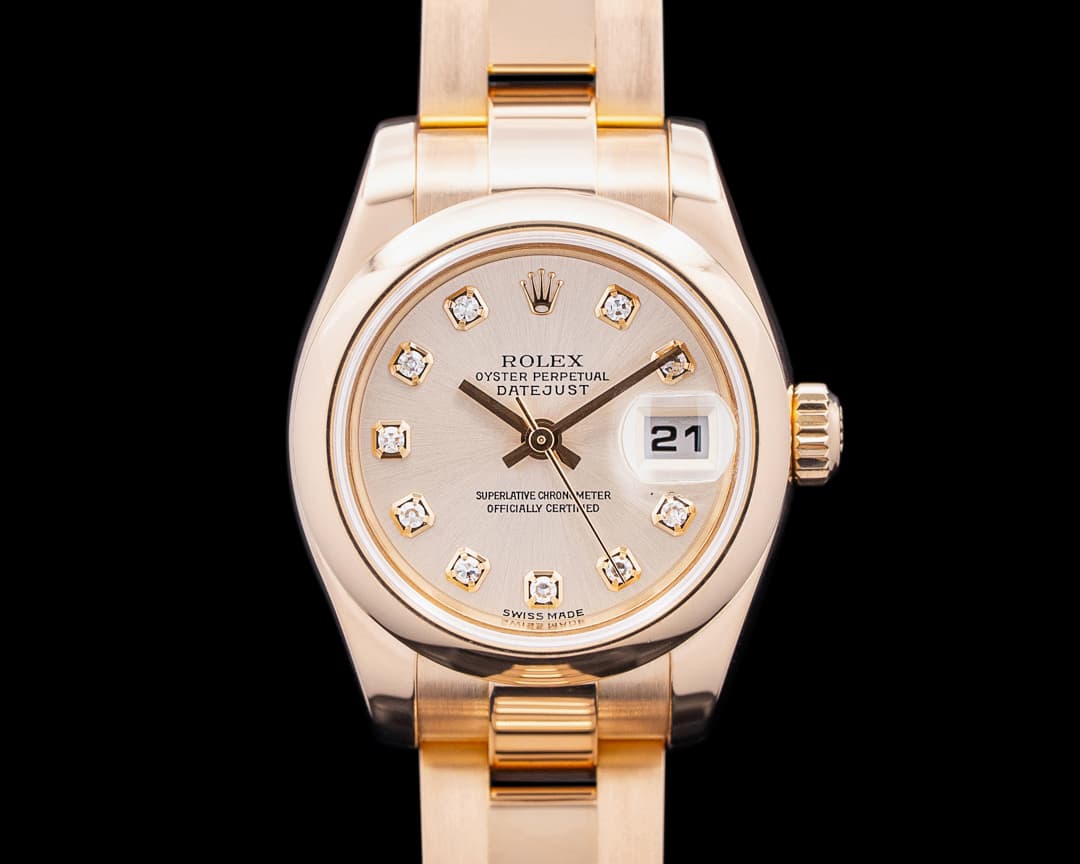 Rolex 179165 Lady Datejust 18K Everose Gold Pink Diamond Dial