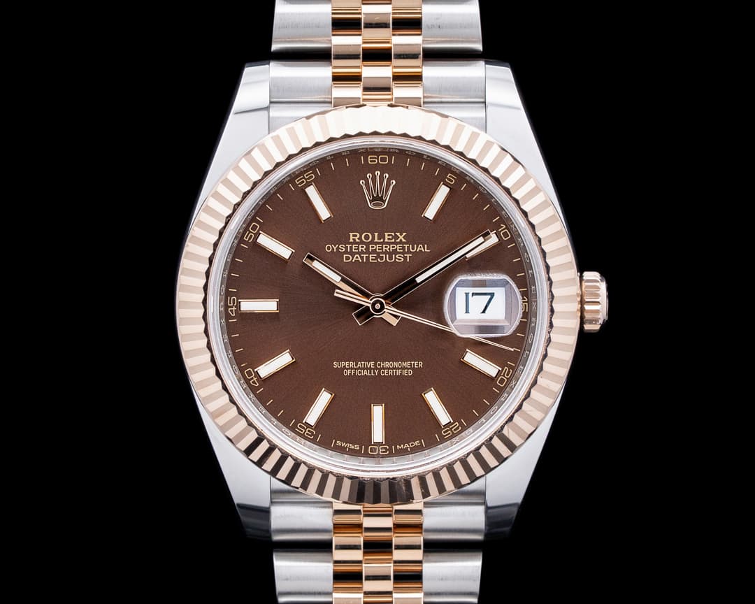 Image of Rolex 126331 Datejust 41 SS / 18K Rose Gold Chocolate Dial