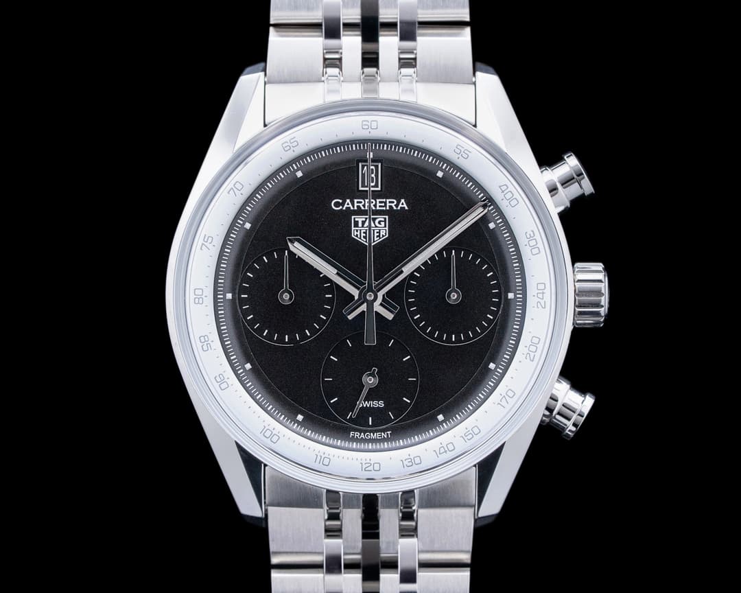 TAG Heuer Carrera Chronograph fragment SS Black Opalin Dial UNWORN LIMITED