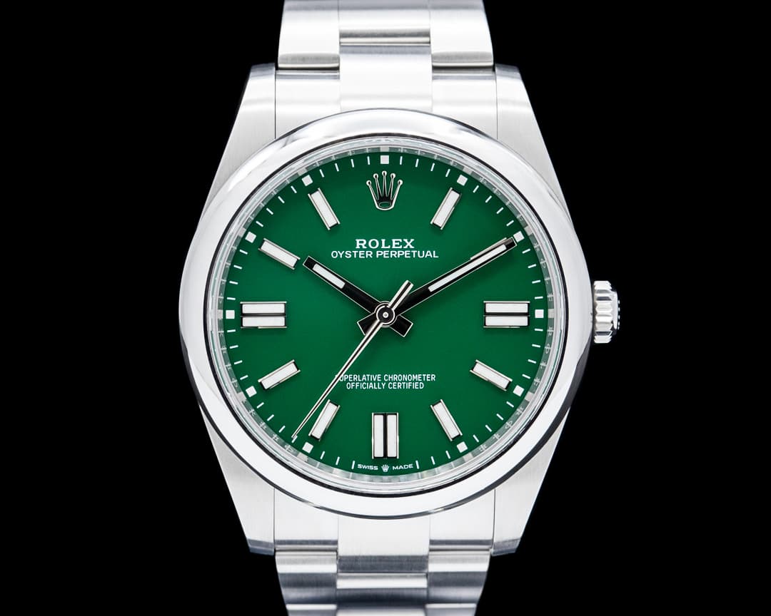 Rolex 124300 Oyster Perpetual SS Green Dial