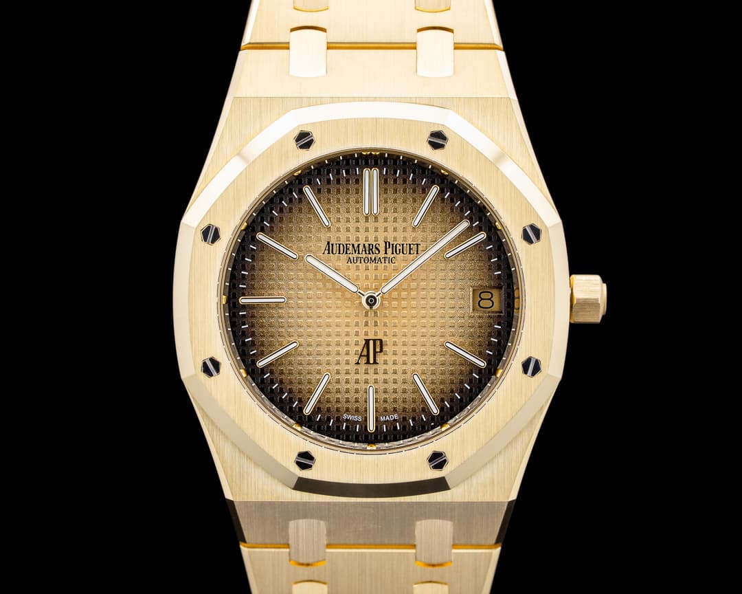 Audemars Piguet 16202BA Royal Oak Jumbo 18K YG Smoked Champagne Dial UNWORN