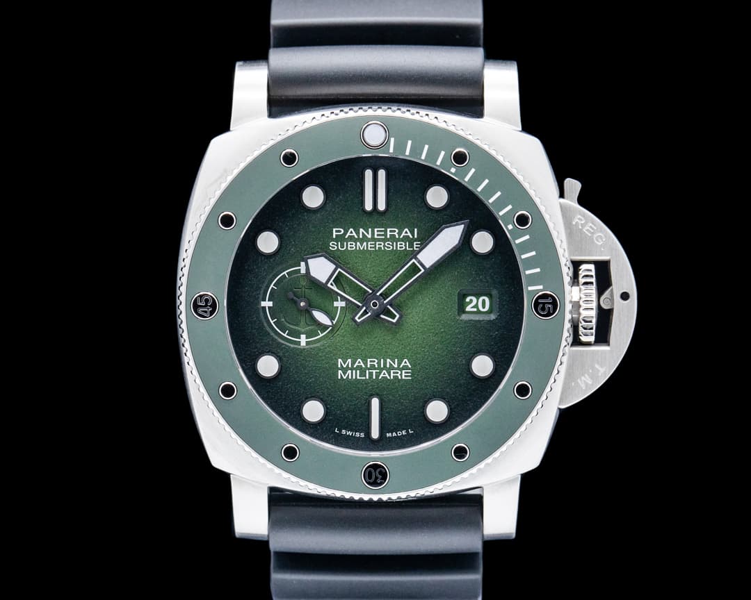 Panerai PAM01697 Submersible Marina Militare SS Green Dial