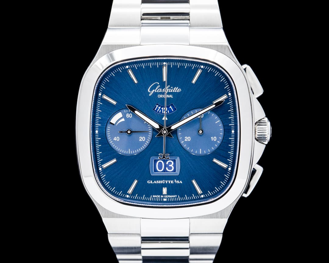 Glashutte Original Seventies Chronograph Panorama Date SS Blue Dial 2026