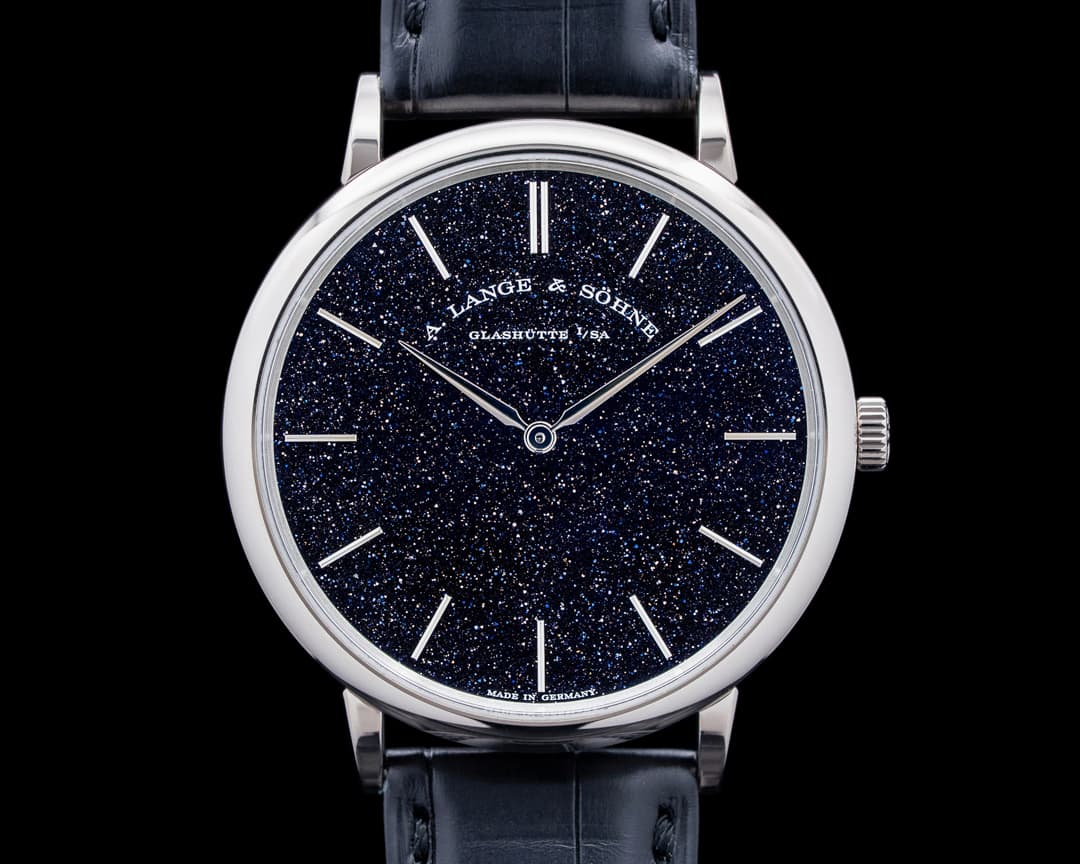 A. Lange and Sohne 211.087 Saxonia Thin 18K White Gold Black Gold Flux Dial LIMITED