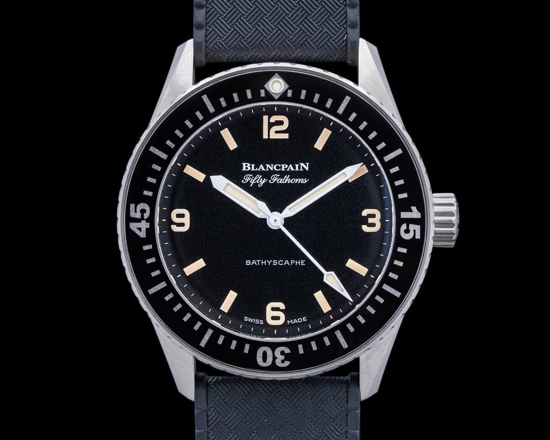 Image of Blancpain 5100 Fifty Fathoms Bathyscaphe SS Black Dial HODINKEE LIMITED