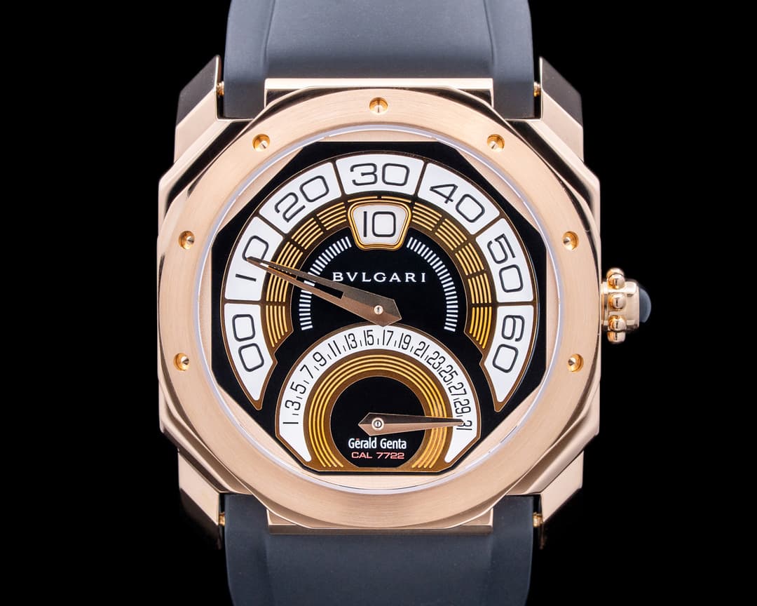 Image of Bulgari OBR.Y.50 Octo Quadri Retro 18K Rose Gold Black Dial