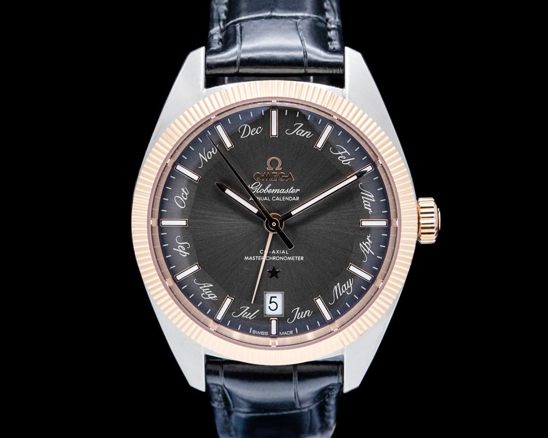 Omega Globemaster Annual Calendar SS / 18K Sedna Gold Gray Dial