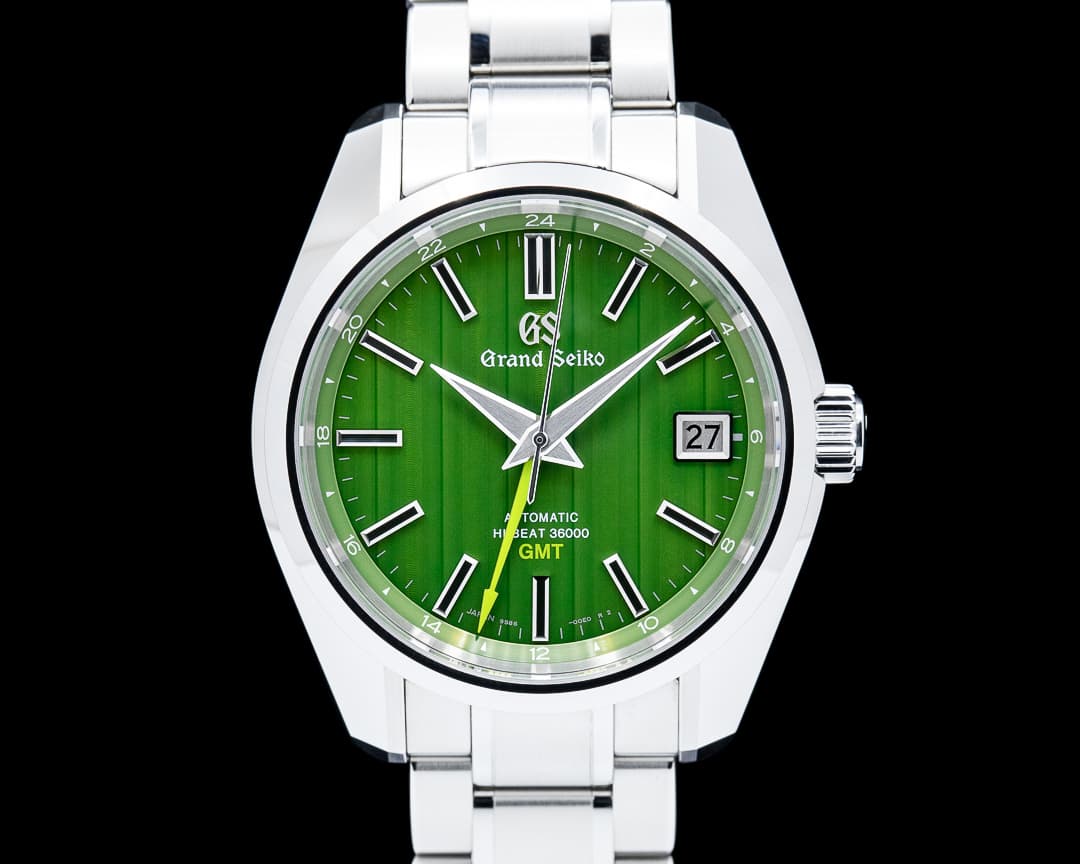 Grand Seiko SBGJ259G Hi-Beat GMT SS Urban Bamboo Green Dial