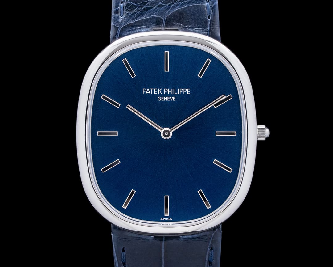 Patek Philippe 5738P Golden Ellipse Platinum Blue Dial